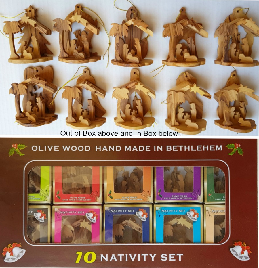 Small Wooden Christmas Nativity Sets (Ornaments) Bulk Sale Priced